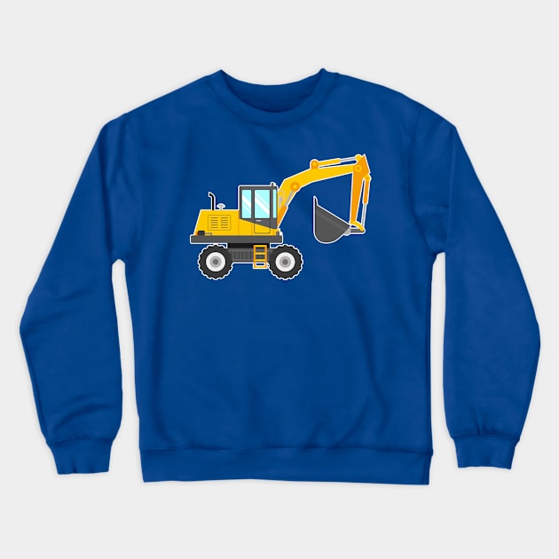 Cute Excavator for Kids Crewneck Sweatshirt by vladocar